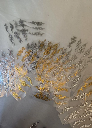 Gold and silver cybersigilism nail stickers, brand: Nail, condition: New with tags, £5.00, £5.95 includes Buyer Protection