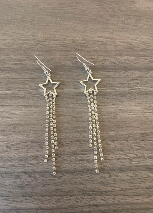 Silver star dangly earrings, brand: Silver Star, condition: New without tags, £2.99, £3.84 includes Buyer Protection