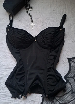 Corset gótico bustier negro básico, staat: Nieuw zonder prijskaartje, € 19,00, € 20,65 inclusief Kopersbescherming