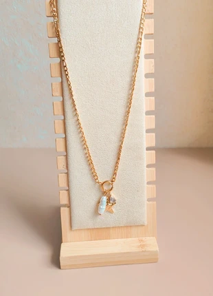 Collier grosse maille à breloques en acier inoxydable, staat: Nieuw zonder prijskaartje, € 12,00, € 13,30 inclusief Kopersbescherming