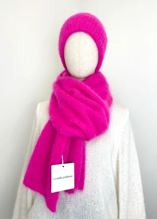 Écharpe mohair rose fushia, état: Neuf avec étiquette, 55,00 €, 58,45 € Protection acheteurs (Pro) incluse