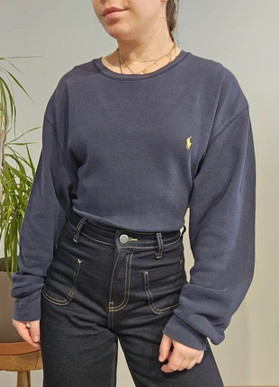 Pull léger en coton bleu marine Ralph Lauren (4194), marca: Ralph Lauren, estado: Bom, tamanho: L / 40 / 12, €19.00, €20.65 inclui Proteção do Comprador Pro