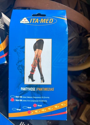 ITA Med Pantyhose Style 330 Sheer Firm Compression Black Size p, brand: MED, condition: New without tags, size: Other, £10.50, £11.73 includes Buyer Protection Pro