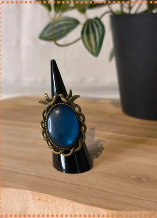 Bague ajustable bleue marine avec oiseaux, marque: Candice poulette, état: Très bon état, taille: Ajustable, 6,00 €, 7,00 € Protection acheteurs incluse