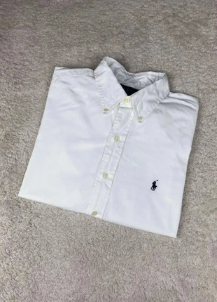 Chemises Ralph Lauren Blanche Logo Brodé Bleu marine 3A- L, marque: Ralph Lauren, état: Très bon état, taille: L, 39,99 €, 42,69 € Protection acheteurs incluse