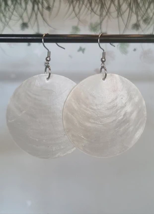 Oorbellen zilverkleurig Stainlesssteel/ Schelp, état: Très bon état, 3,95 €, 4,85 € Protection acheteurs (Pro) incluse