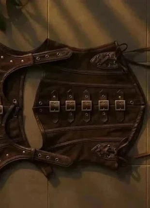 Corset Armure Simili Cuir – Steampunk / Guerrière / Cosplay / Dark Fantasy, merk: Nocturna Atelier, staat: Heel goed, maat: M / 38 / 10, € 52,99, € 56,34 inclusief Kopersbescherming Pro