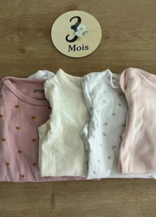 Lot de 5 body manches longues bébé fille 3 mois orchestra, brand: Orchestra, condizioni: Ottime, taglia: 3-6 mesi / 62 cm, €4.00, €4.90 include la Protezione acquisti