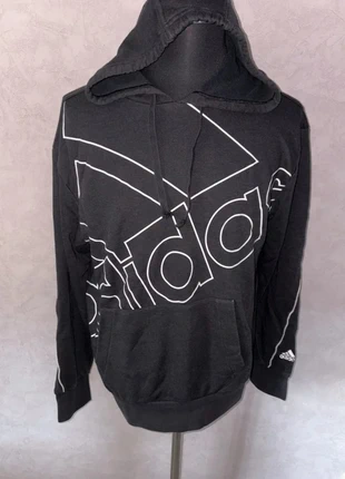 Sweat à capuche Adidas noir logo oversize homme M, marque: adidas, état: Très bon état, taille: M, 10,00 €, 11,20 € Protection acheteurs incluse