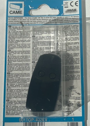 Télécommande de marque Came avec pile - 2 boutons indépendant - 001TOP-432EV, zustand: Neu, mit Etikett, 7,00 €, 8,05 € inklusive Vinted-Käuferschutz