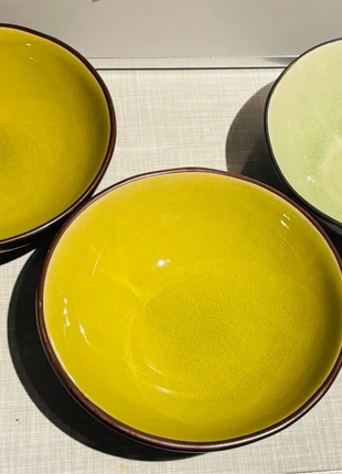 Lot de 3 assiettes creuses émaillées, marque: Inconnu, état: Très bon état, 6,00 €, 7,00 € Protection acheteurs incluse