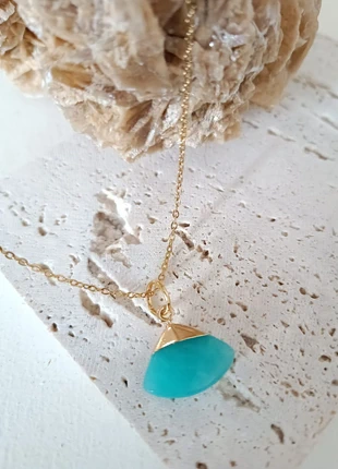 Collier amazonite naturelle / acier or, marke: CM, zustand: Neu, 13,00 €, 14,35 € inklusive Vinted-Käuferschutz