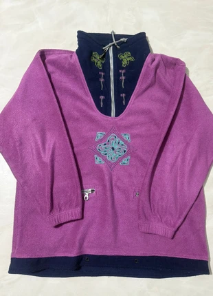 Rare Santo Stefano Fleece Jumper, Vintage 90s, Aztec Style, Violet Navy Color Block, Sz L, marca: Vintage Dressing, estado: Muy bueno, tamaño: L, 37,99 €, 40,59 € Protección al comprador incluida