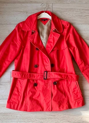 Orange spring coat bellow hips, merk: Tommy Hilfiger, staat: Heel goed, maat: L / 40 / 12, € 88,00, € 93,10 inclusief Kopersbescherming