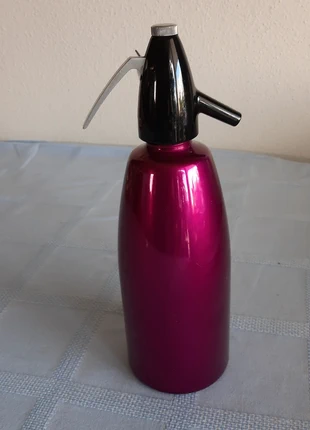 Siphon à soda vintage 1980 – aluminium fuchsia – déco bar rétro, brand: Fuchsia, condition: Very good, €20.00, €21.70 includes Buyer Protection