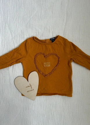T-shirt manches longues moutarde Kiabi - 9 mois, brand: Kiabi, condition: Very good, size: 9-12 months / 74 cm, €1.00, €1.75 includes Buyer Protection