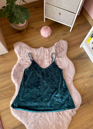 Débardeur velours bleu canard Hollister, merk: Hollister, staat: Heel goed, maat: S / 36 / 8, € 6,00, € 7,00 inclusief Kopersbescherming