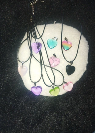 Coeur verre ou pierre avec cordon cuir, marque: Pierre, état: Neuf avec étiquette, 1,20 €, 1,96 € Protection acheteurs incluse