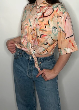 Deadstock 1990s indie kid core Copenhagen goblin streetwear retro danish bohemian hippie blouse, merk: Vintage, staat: Heel goed, maat: XL / 42 / 14, € 15,00, € 16,45 inclusief Kopersbescherming Pro