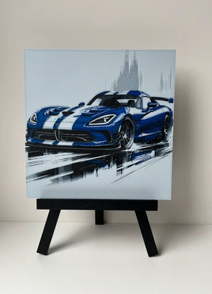 Tableau en relief Dodge Viper (impression 3D), brand: Dodge, condition: New without tags, €10.00, €11.20 includes Buyer Protection Pro