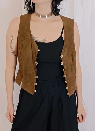 Gilet de peau autrichien austrian cuir leather, brand: Vintage Dressing, condizioni: Ottime, taglia: S / IT 40 / EU 36, €24.00, €25.90 include la Protezione acquisti