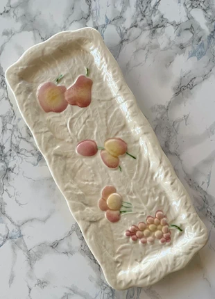 Plat à cake en barbotine Saint Clément décor fruits vintage, marke: St Clément, zustand: Sehr gut, 25,00 €, 26,95 € beinhaltet Vinted-Käuferschutz Pro