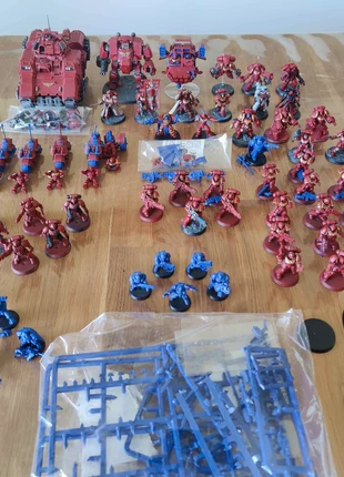 Armée Space marines (blood angels) Warhammer 40k, merk: Games Workshop, staat: Heel goed, € 340,00, € 357,70 inclusief Kopersbescherming