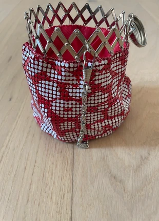 Little beaded red & white tiny bag, état: Neuf sans étiquette, 10,00 €, 11,20 € Protection acheteurs incluse