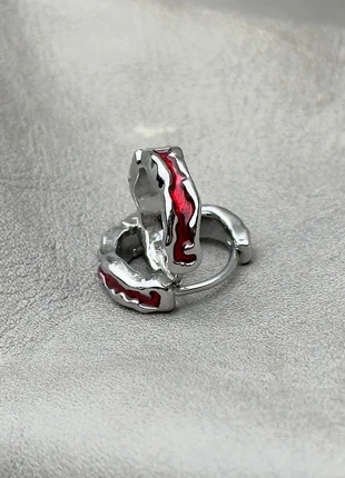 Boucles d’oreilles Red Chrome Punk en acier inoxydable, marque: CHROME, état: Très bon état, 10,00 €, 11,20 € Protection acheteurs incluse