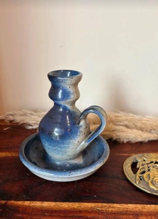 Bougeoir en céramique bleue, brand: Vintage Love, condition: Very good, €10.00, €11.20 includes Buyer Protection