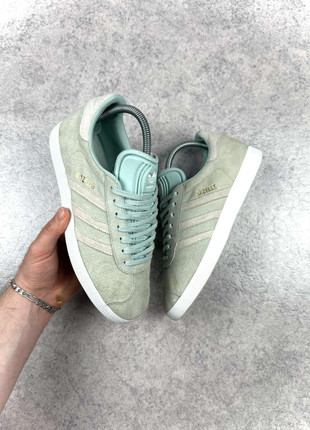 Adidas Gazelle vert/turquoise/grise vintage taille 39 1/3, marque: adidas, état: Très bon état, taille: 39, 30,00 €, 32,20 € Protection acheteurs incluse