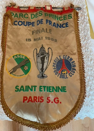 Fanion Finale Coupe de France 1982, marque: Coupe de france, état: Satisfaisant, 300,00 €, 315,70 € Protection acheteurs incluse