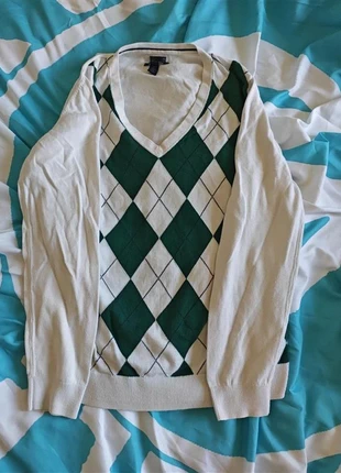 🌟 Pull à Col en V Tommy Hilfiger Femme - Taille L - 100% Coton Prima - Motif Argyle 🌟, brand: Tommy Hilfiger, condition: Good, size: L / 40 / 12, €4.00, €4.90 includes Buyer Protection