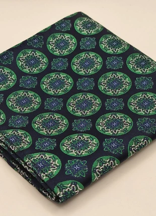 Pańuelo de bolsillo poliéster motivos vintage azul marino y verde, marque: Local, état: Neuf sans étiquette, 4,95 €, 5,90 € Protection acheteurs incluse