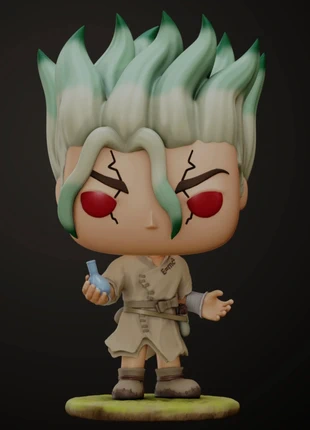 Cust0m funkopop "senku ishigami" Dr.stone, staat: Heel goed, maat: Universeel, € 80,00, € 84,70 inclusief Kopersbescherming
