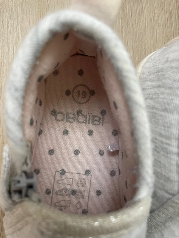 Chaussons Obaïbi gris clair 19 fille - photo numéro 3