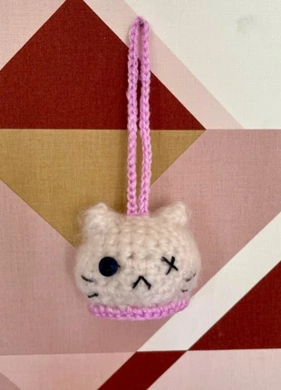 Porte clé chat borgne au crochet - Décoration, marque: Fait Main, état: Neuf sans étiquette, taille: Taille unique, 5,00 €, 5,95 € Protection acheteurs incluse