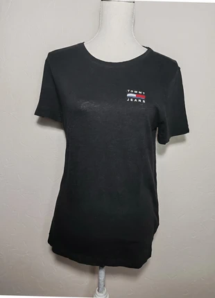 T-shirt femme Tommy Jeans noir taille L – Classique & tendance, gros logo iconique #43, marque: Tommy Jeans, état: Très bon état, taille: L / 40 / 12, 10,00 €, 11,20 € Protection acheteurs incluse