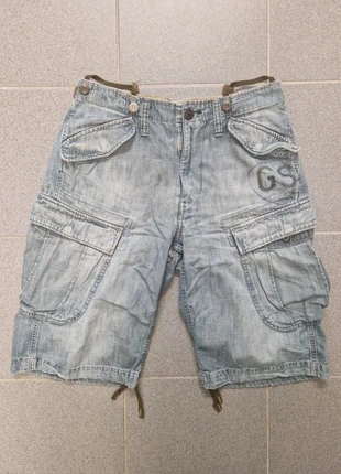 Vintage G-Star Raw Denim Cargo Shorts, merk: G-Star RAW, staat: Heel goed, maat: L, € 4,50, € 5,43 inclusief Kopersbescherming