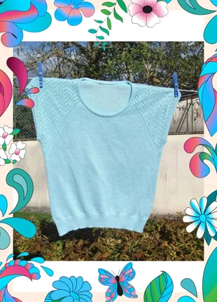 Petit pull turquoise ajouré 42, marca: Dralon, estado: Muy bueno, tamaño: XL / 42 / 14, 4,00 €, 4,90 € Protección al comprador incluida