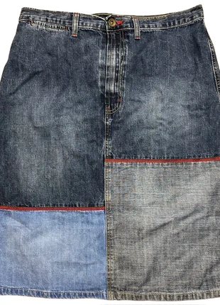 Unique Patchwork Denim Skirt, brand: Denim, condition: Very good, size: XXL / 44 / 16, €15.00, €16.45 includes Buyer Protection