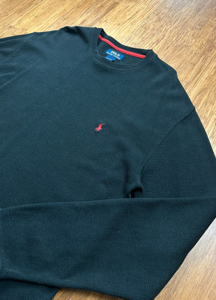 Nid d'abeille Polo Ralph Lauren manches longues noir XL logo rouge 100% coton, marque: Ralph Lauren, état: Très bon état, taille: XL, 27,90 €, 30,00 € Protection acheteurs (Pro) incluse