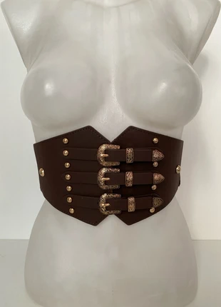 Ceinture de taille en simili cuir marron, marque: Cryptica, état: Très bon état, taille: Ajustable, 16,00 €, 17,50 € Protection acheteurs (Pro) incluse