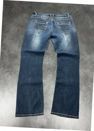 Pantalon en jean bleu y2k poches brodés vintage, marca: Vintage Dressing, estado: Muito bom, tamanho: XL / 42 / 14, €20.00, €21.70 inclui Proteção do Comprador Pro