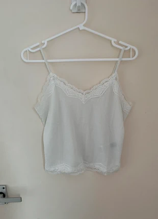 White lace cami/tank top, brand: Shein, condition: Very good, size: M / UK 12-14, £1.50, £2.28 includes Buyer Protection