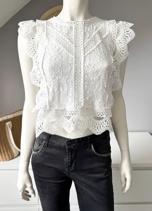 Top blanc en dentelle Vintage Dressing taille L, marke: Vintage Dressing, zustand: Sehr gut, größe: L / 40 / 12, 22,00 €, 23,80 € beinhaltet Vinted-Käuferschutz Pro