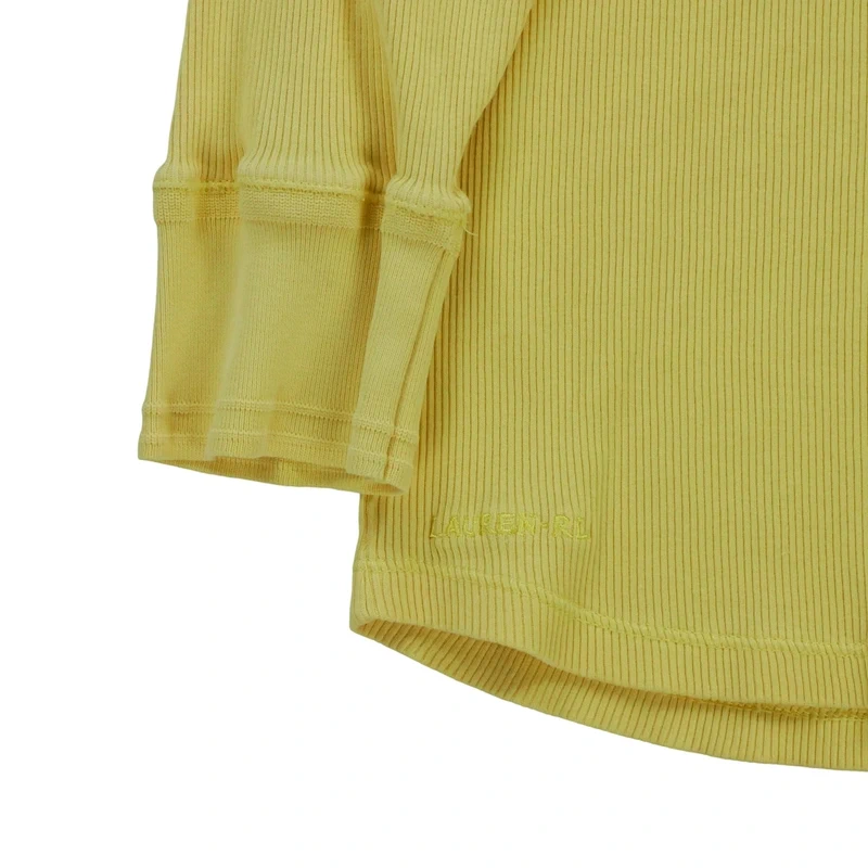 Lauren Ralph Lauren T-shirt manches longues Femme Taille L Jaune #Qwe2133 - photo numéro 4