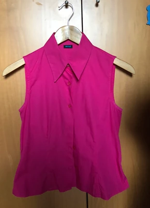 Camicia smanicata fucsia, marca: And Camicie, estado: Bueno, tamaño: S / 36 / 8, 3,10 €, 3,96 € Protección al comprador incluida