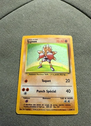 Carte Pokémon Tygnon 7/102 – Set de Base (2ème Édition, Holographique, Wizard), marque: Pokémon, état: Satisfaisant, 24,00 €, 25,90 € Protection acheteurs incluse