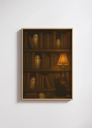 Poster: spooky library, marca: amera, estado: Nuevo con etiquetas, 6,50 €, 7,53 € Protección al comprador Pro incluida